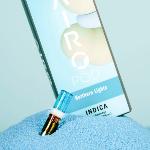 Brand image of the AiroPod indica Northern lights cart. 